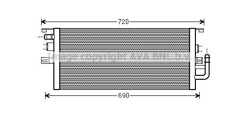 Radiateur moteur (Radiateur de refroidissement) AVA Deutschland GmbH MS2487
