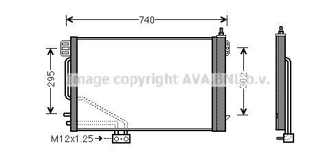 Condenseur, climatisation (Radiateur de climatisation) AVA Deutschland GmbH ref. MS5200