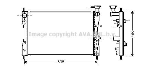 Radiateur moteur (Radiateur de refroidissement) AVA Deutschland GmbH MT2172