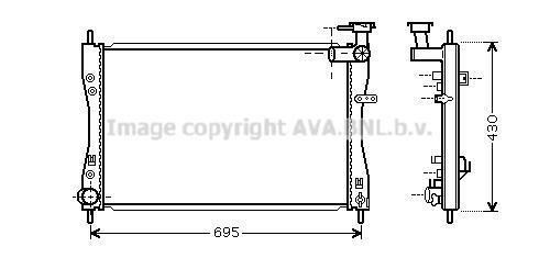 Radiateur moteur (Radiateur de refroidissement) AVA Deutschland GmbH MT2173