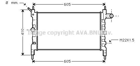 Radiateur moteur (Radiateur de refroidissement) AVA Deutschland GmbH OL2023