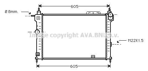 Radiateur moteur (Radiateur de refroidissement) AVA Deutschland GmbH OL2028