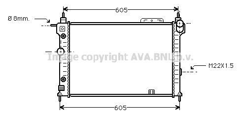 Radiateur moteur (Radiateur de refroidissement) AVA Deutschland GmbH OL2029