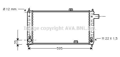 Radiateur moteur (Radiateur de refroidissement) AVA Deutschland GmbH OL2048