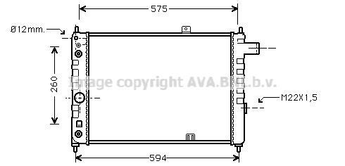 Radiateur moteur (Radiateur de refroidissement) AVA Deutschland GmbH OL2051
