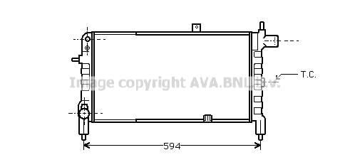 Radiateur moteur (Radiateur de refroidissement) AVA Deutschland GmbH OL2074