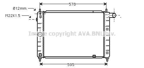 Radiateur moteur (Radiateur de refroidissement) AVA Deutschland GmbH OL2122