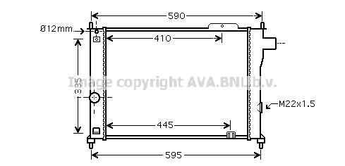 Radiateur moteur (Radiateur de refroidissement) AVA Deutschland GmbH OL2140
