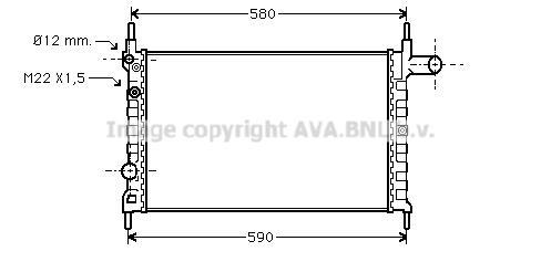 Radiateur moteur (Radiateur de refroidissement) AVA Deutschland GmbH OL2150