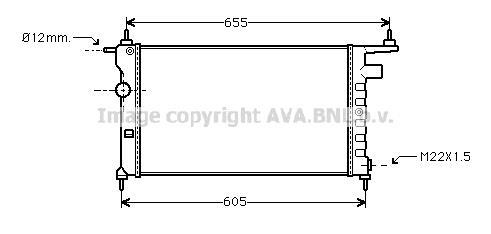 Radiateur moteur (Radiateur de refroidissement) AVA Deutschland GmbH OL2183