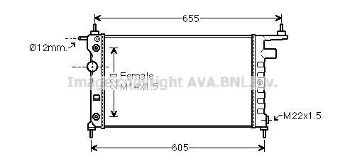 Radiateur moteur (Radiateur de refroidissement) AVA Deutschland GmbH OL2184