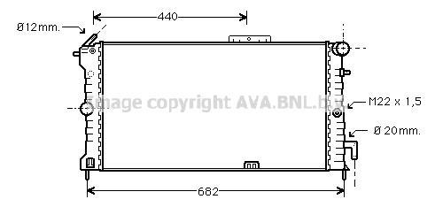 Radiateur moteur (Radiateur de refroidissement) AVA Deutschland GmbH OL2186