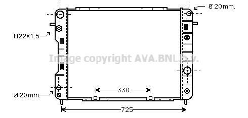Radiateur moteur (Radiateur de refroidissement) AVA Deutschland GmbH OL2198