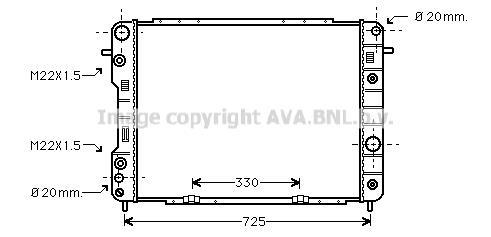 Radiateur moteur (Radiateur de refroidissement) AVA Deutschland GmbH OL2199