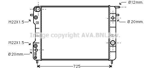 Radiateur moteur (Radiateur de refroidissement) AVA Deutschland GmbH OL2247