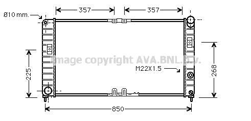 Radiateur moteur (Radiateur de refroidissement) AVA Deutschland GmbH OL2284