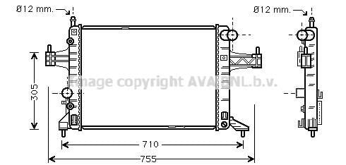 Radiateur moteur (Radiateur de refroidissement) AVA Deutschland GmbH OL2304
