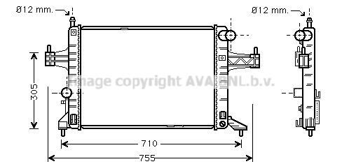 Radiateur moteur (Radiateur de refroidissement) AVA Deutschland GmbH OL2306