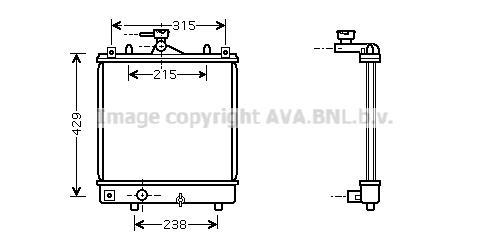 Radiateur moteur (Radiateur de refroidissement) AVA Deutschland GmbH OL2330