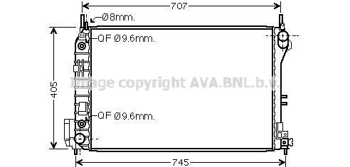 Radiateur moteur (Radiateur de refroidissement) AVA Deutschland GmbH OL2341