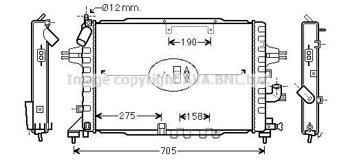 Radiateur moteur (Radiateur de refroidissement) AVA Deutschland GmbH OL2365