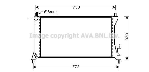 Radiateur moteur (Radiateur de refroidissement) AVA Deutschland GmbH OL2386
