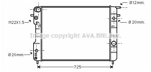 Radiateur moteur (Radiateur de refroidissement) AVA Deutschland GmbH OL2407