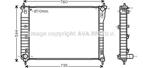 Radiateur moteur (Radiateur de refroidissement) AVA Deutschland GmbH OL2435