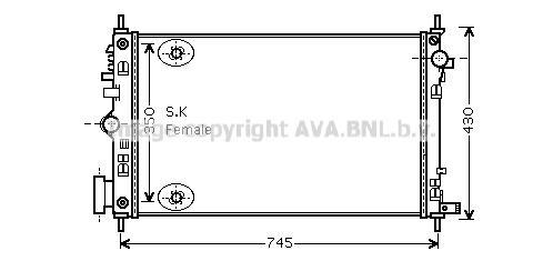 Radiateur moteur (Radiateur de refroidissement) AVA Deutschland GmbH OL2472