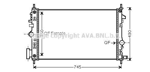 Radiateur moteur (Radiateur de refroidissement) AVA Deutschland GmbH OL2473