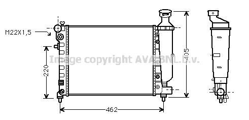 Radiateur moteur (Radiateur de refroidissement) AVA Deutschland GmbH ref. PE2012