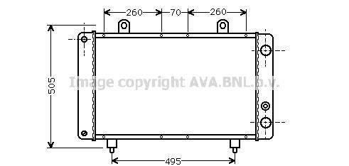 Radiateur moteur (Radiateur de refroidissement) AVA Deutschland GmbH PE2032