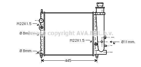 Radiateur moteur (Radiateur de refroidissement) AVA Deutschland GmbH PE2078