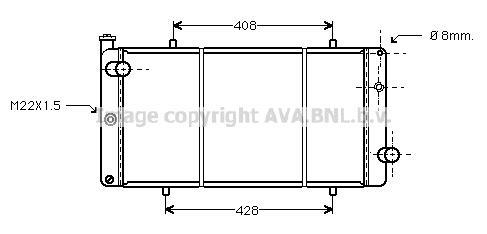 Radiateur moteur (Radiateur de refroidissement) AVA Deutschland GmbH PE2079