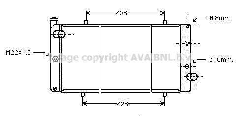 Radiateur moteur (Radiateur de refroidissement) AVA Deutschland GmbH PE2105