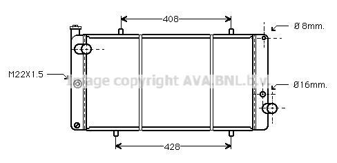 Radiateur moteur (Radiateur de refroidissement) AVA Deutschland GmbH PE2111