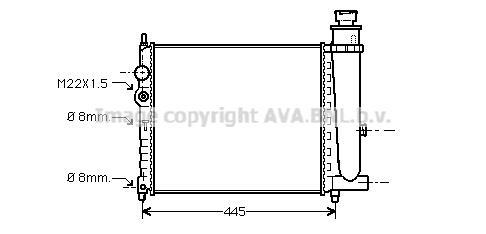 Radiateur moteur (Radiateur de refroidissement) AVA Deutschland GmbH PE2116