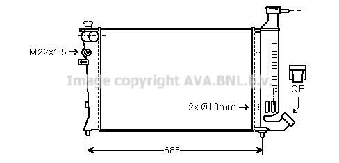 Radiateur moteur (Radiateur de refroidissement) AVA Deutschland GmbH PE2136