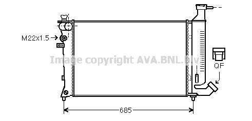 Radiateur moteur (Radiateur de refroidissement) AVA Deutschland GmbH PE2148