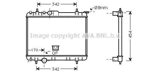 Radiateur moteur (Radiateur de refroidissement) AVA Deutschland GmbH PE2210