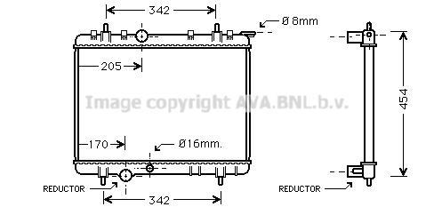 Radiateur moteur (Radiateur de refroidissement) AVA Deutschland GmbH PE2219