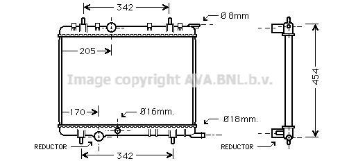 Radiateur moteur (Radiateur de refroidissement) AVA Deutschland GmbH PE2223