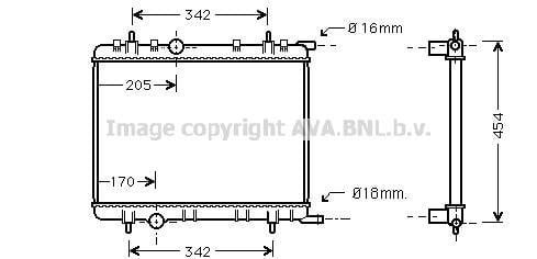 Radiateur moteur (Radiateur de refroidissement) AVA Deutschland GmbH PE2236