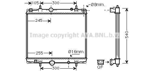 Radiateur moteur (Radiateur de refroidissement) AVA Deutschland GmbH PE2237