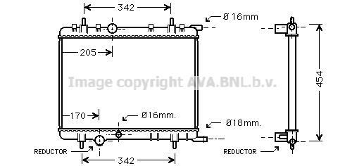 Radiateur moteur (Radiateur de refroidissement) AVA Deutschland GmbH PE2238