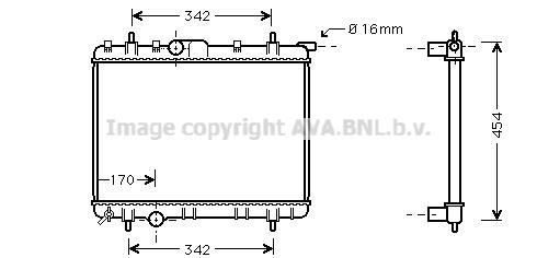 Radiateur moteur (Radiateur de refroidissement) AVA Deutschland GmbH ref. PE2246