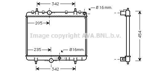 Radiateur moteur (Radiateur de refroidissement) AVA Deutschland GmbH PE2249