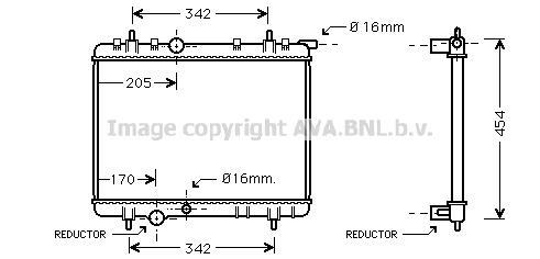 Radiateur moteur (Radiateur de refroidissement) AVA Deutschland GmbH PE2252