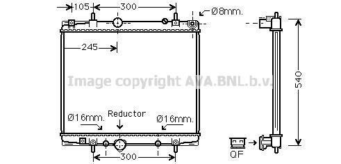 Radiateur moteur (Radiateur de refroidissement) AVA Deutschland GmbH PE2275