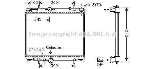 Radiateur moteur (Radiateur de refroidissement) AVA Deutschland GmbH PE2276